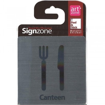 Signzone Peel & Stick Metallic Sticker - Canteen (R01-01-CT)