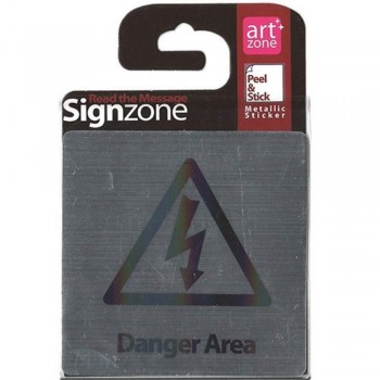 Signzone Peel & Stick Metallic Sticker - Danger Area (R01-36)